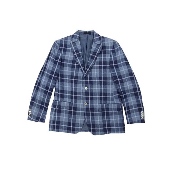 Lauren Ralph Lauren Men's Classic-Fit Ultraflex Linen Blazer (40R, Blue)